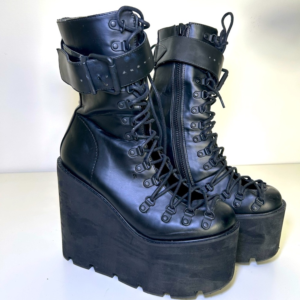 Club Exx Traitor Boots | Platform Boots | Dolls Kill | Rave Shoes